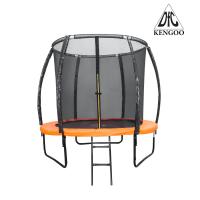 Батут DFC KENGOO II 5ft внутр.сетка, лестница, оранж/черн (152см)
