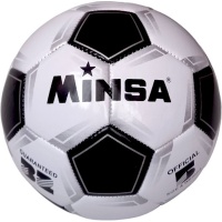 Мяч футбольный "Minsa B5-9035" (черный), PVC 2.7, 345 гр, машинная сшивка E39970/5-9035-1