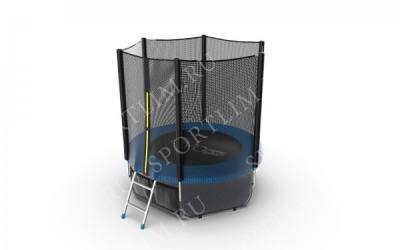 Батут с внешней сеткой и лестницей EVO JUMP External 6ft (Blue)
