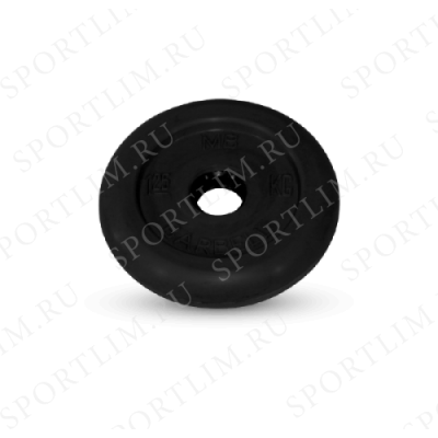 1.25 кг диск (блин) MB Barbell (черный) 26 мм.
